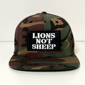 Lions Not Sheep Hat Mens Snapback OG Camo Trucker Adjustable Yupoong Cap